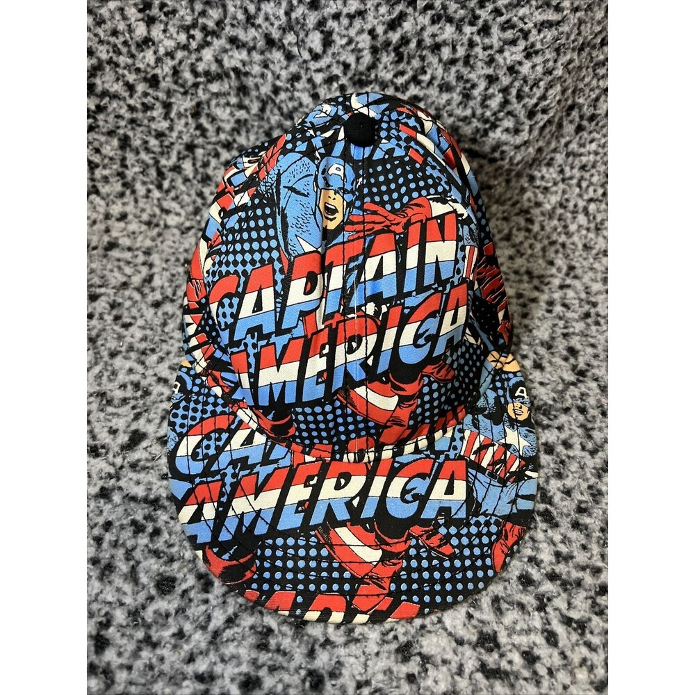 Captain America Marvel Comics Graphic Baseball Cap Hat Fitted Size S/M